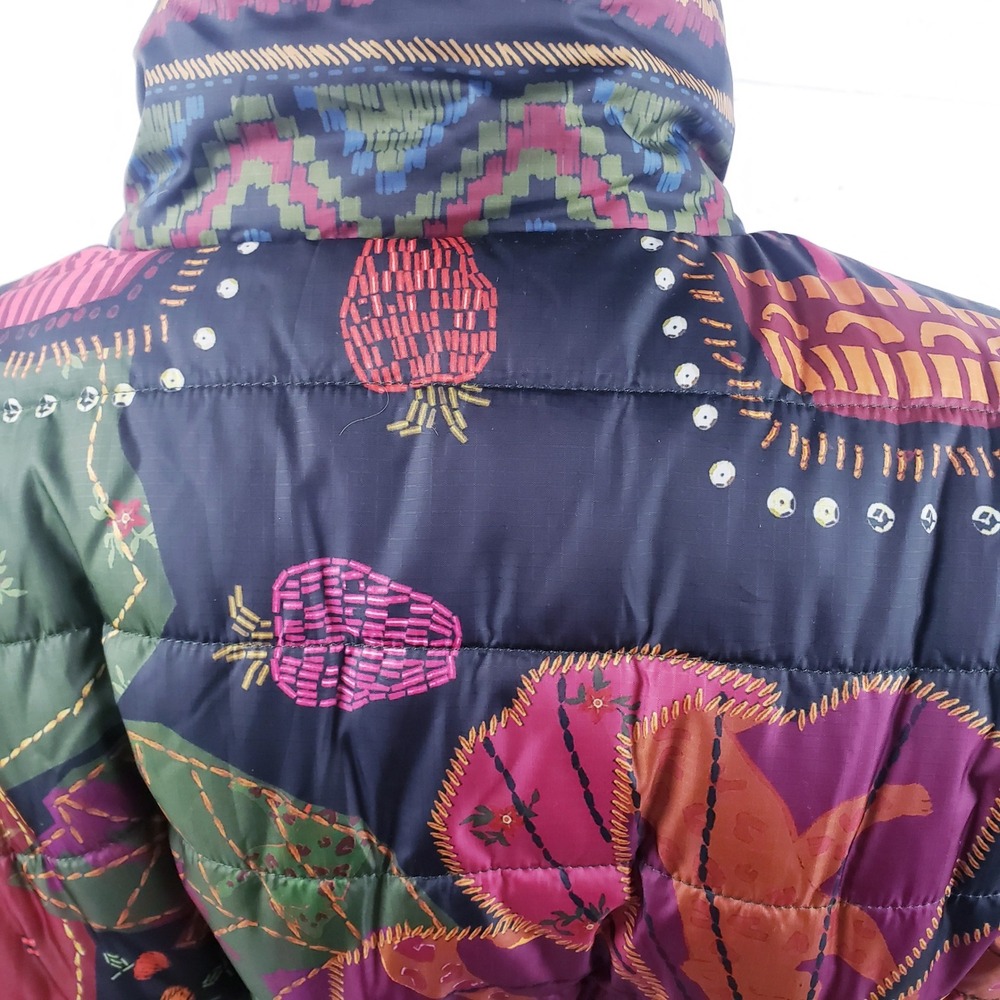 Farm Rio Reversible Puffer Jacket Patchwork Flora… - image 11